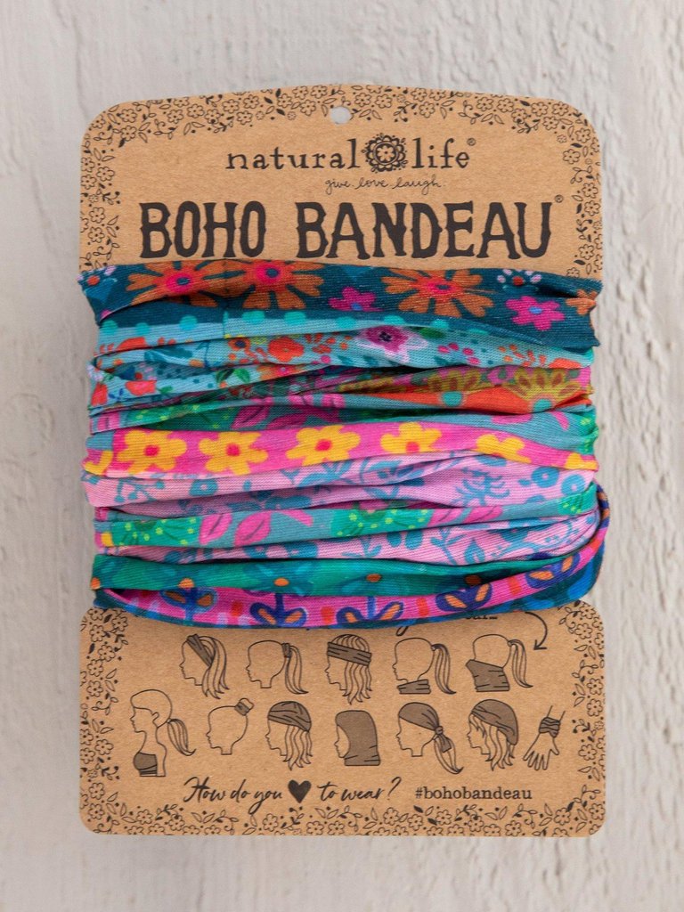 Blue/Pink Borders Boho Bandeau