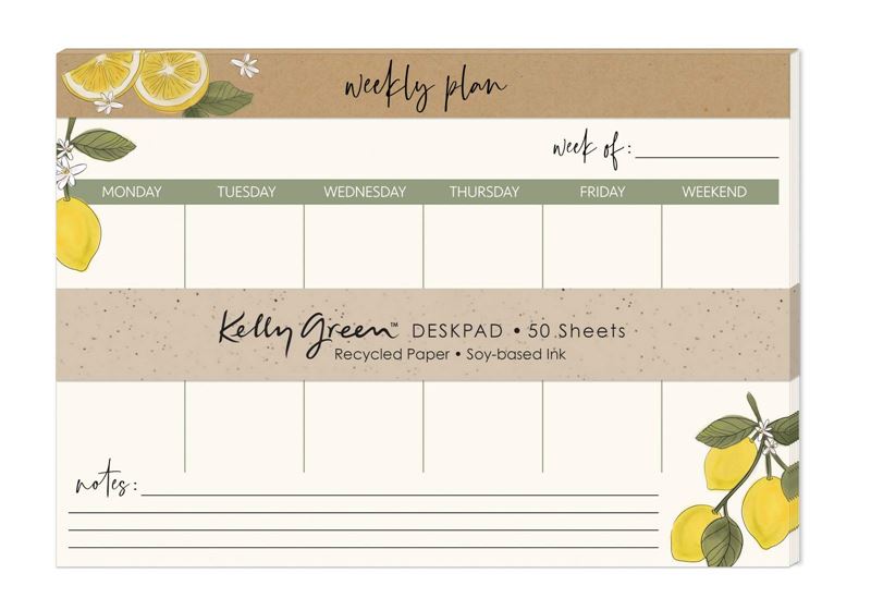 Lemons Weekly Desk Pad