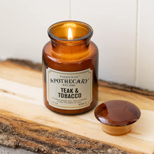 Load image into Gallery viewer, Paddywax Apothercary Candle Teak &amp; Tobacco