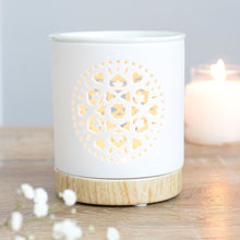 Load image into Gallery viewer, White Mandala Cut Out Oil/Wax Burner