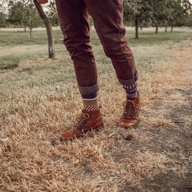 Purple Rain Adult Crew Solmate Socks