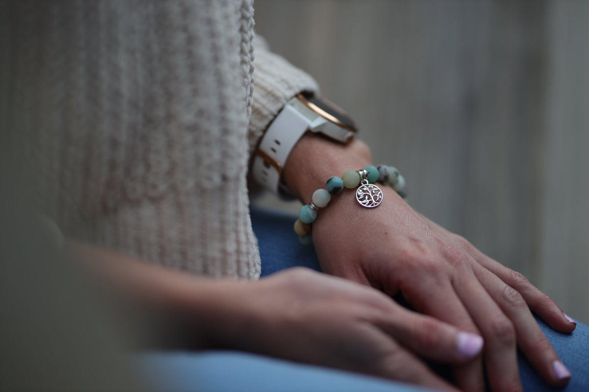 Tree of Life Charm Bracelet Amazonite