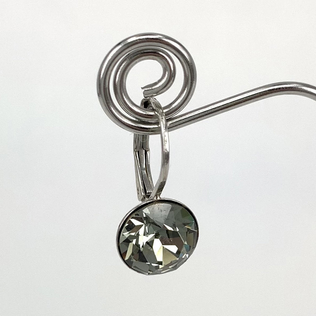 Isa Dambeck 9mm Swarovski Stone Silver Earrings Assorted Colours Earrings