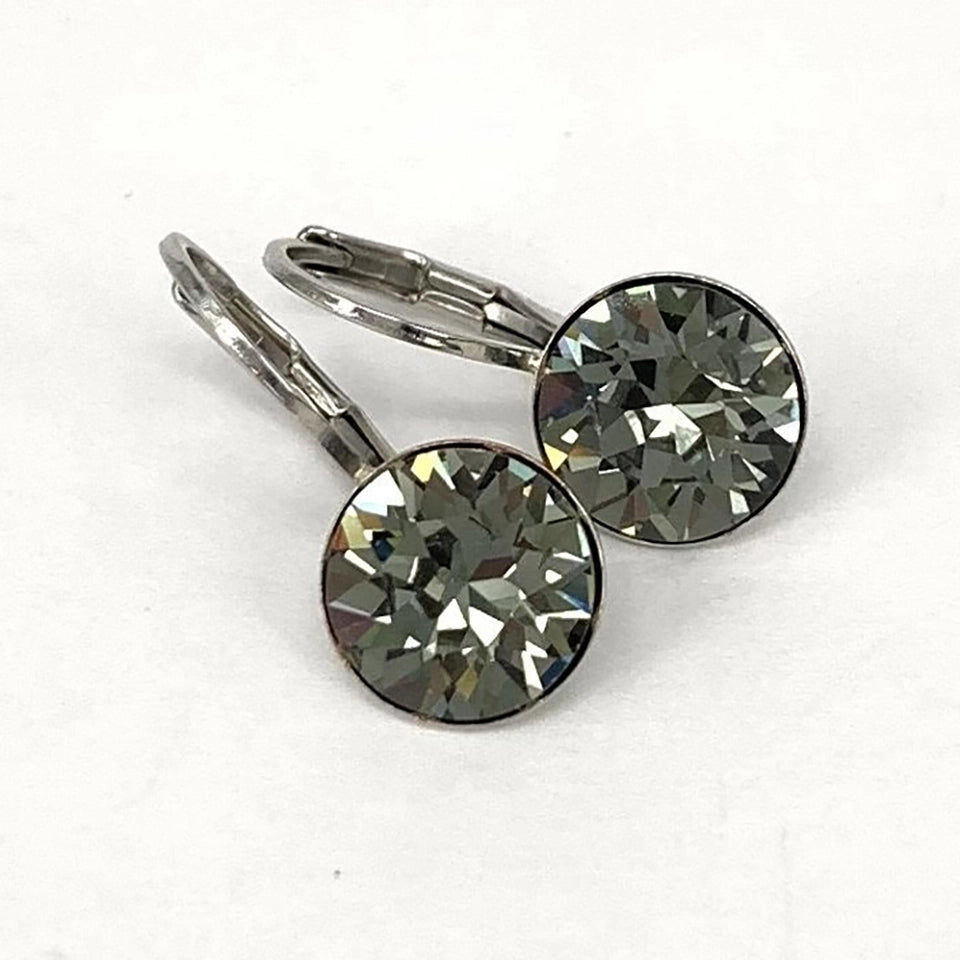 Isa Dambeck 9mm Swarovski Stone Silver Earrings Assorted Colours Earrings