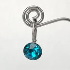 Isa Dambeck 9mm Swarovski Stone Silver Earrings Assorted Colours Earrings