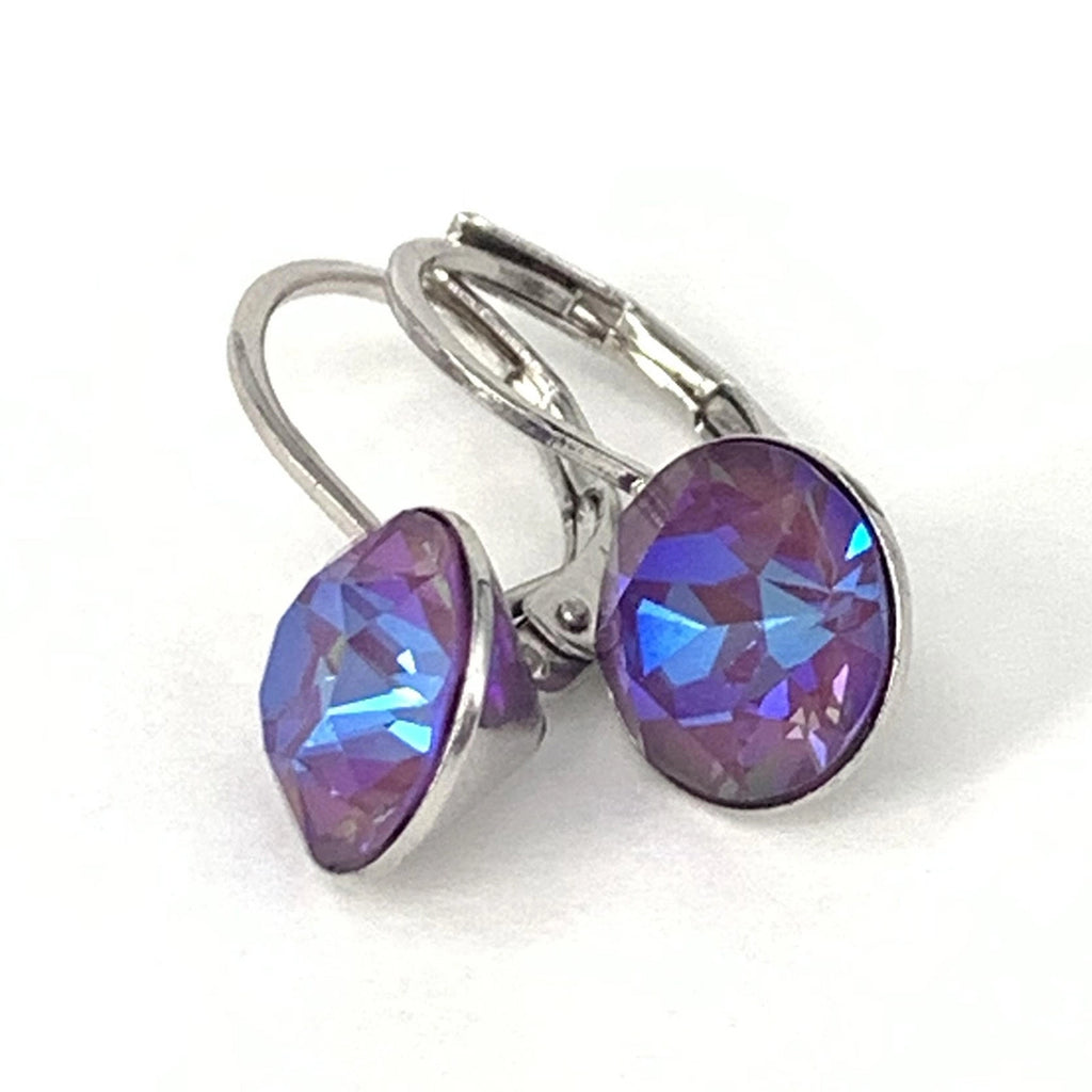 Isa Dambeck 9mm Swarovski Stone Silver Earrings Assorted Colours Earrings