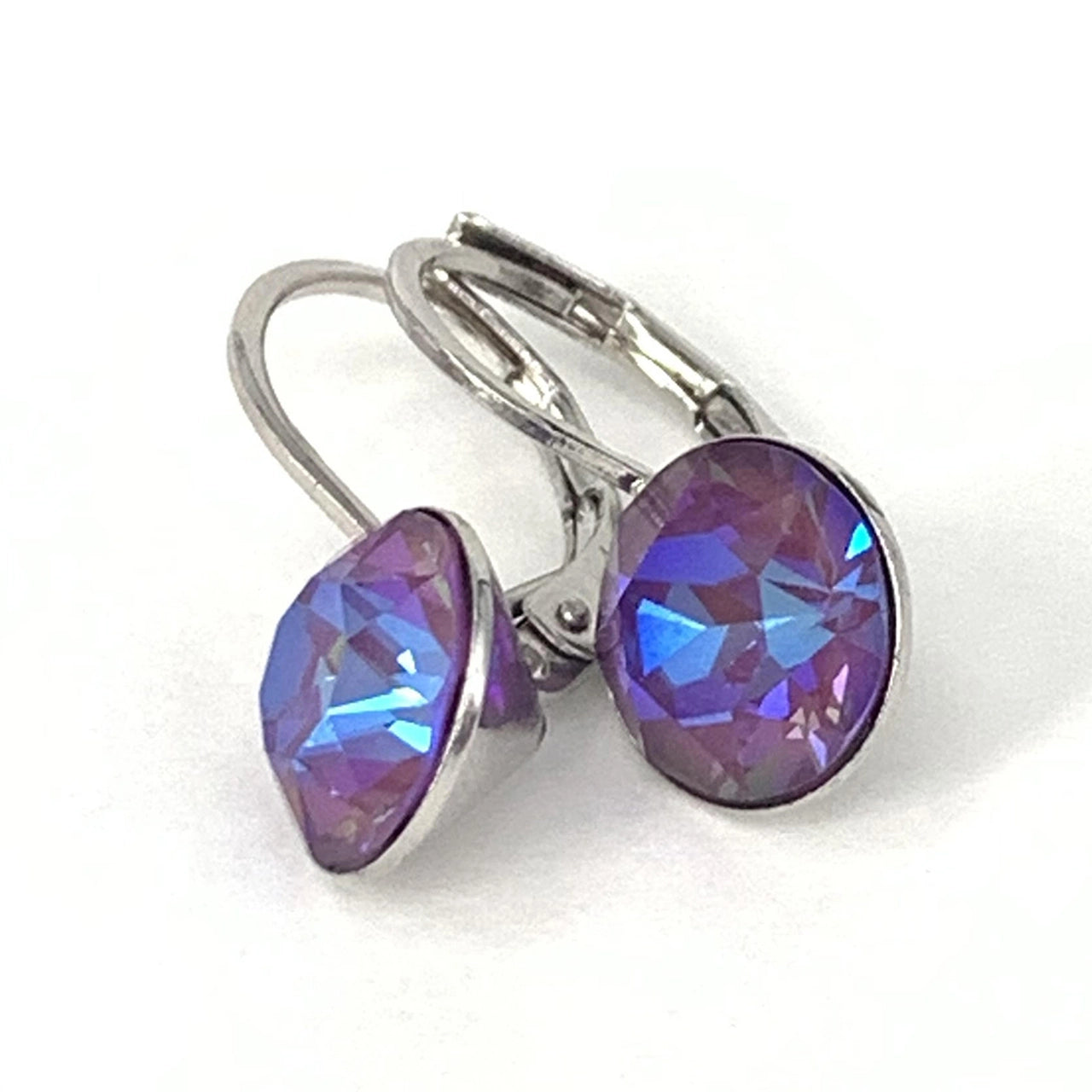 Isa Dambeck 9mm Swarovski Stone Silver Earrings Assorted Colours Earrings