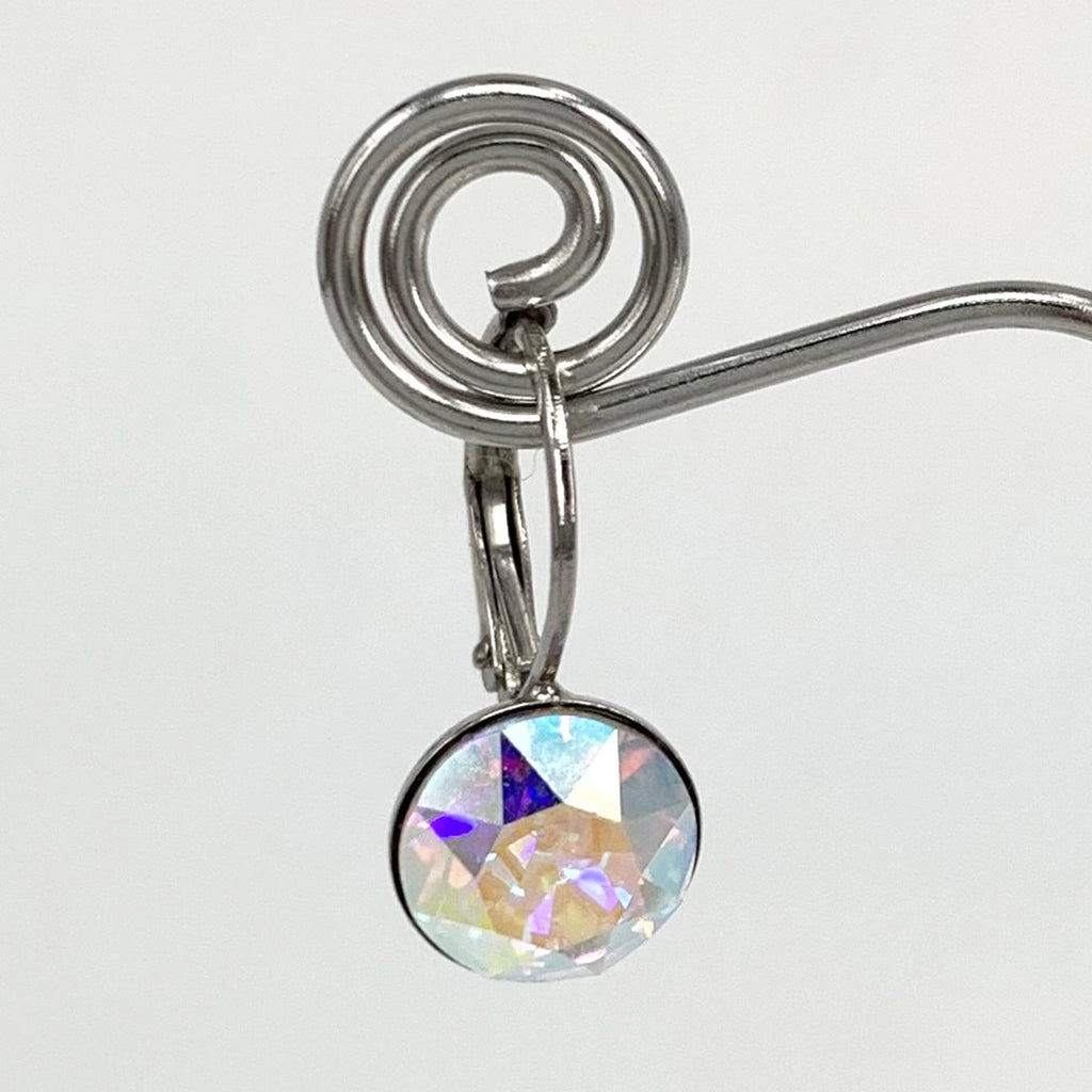 Isa Dambeck 9mm Swarovski Stone Silver Earrings Assorted Colours Earrings