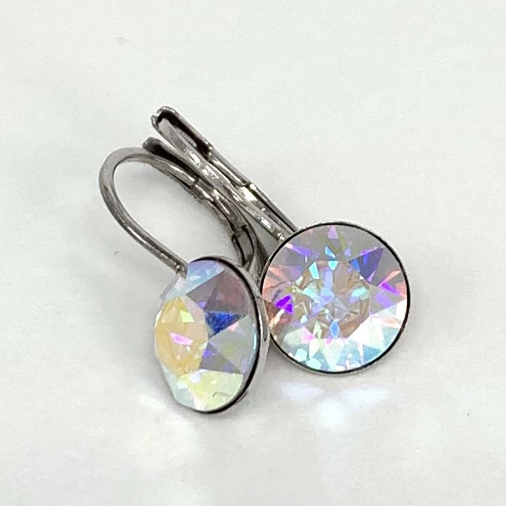 Isa Dambeck 9mm Swarovski Stone Silver Earrings Assorted Colours Earrings