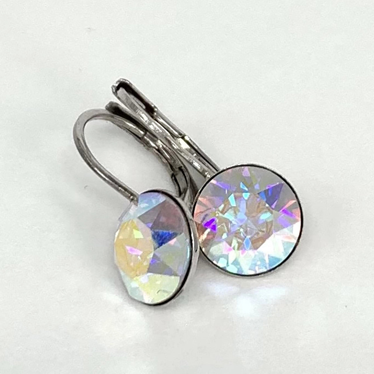 Isa Dambeck 9mm Swarovski Stone Silver Earrings Assorted Colours Earrings