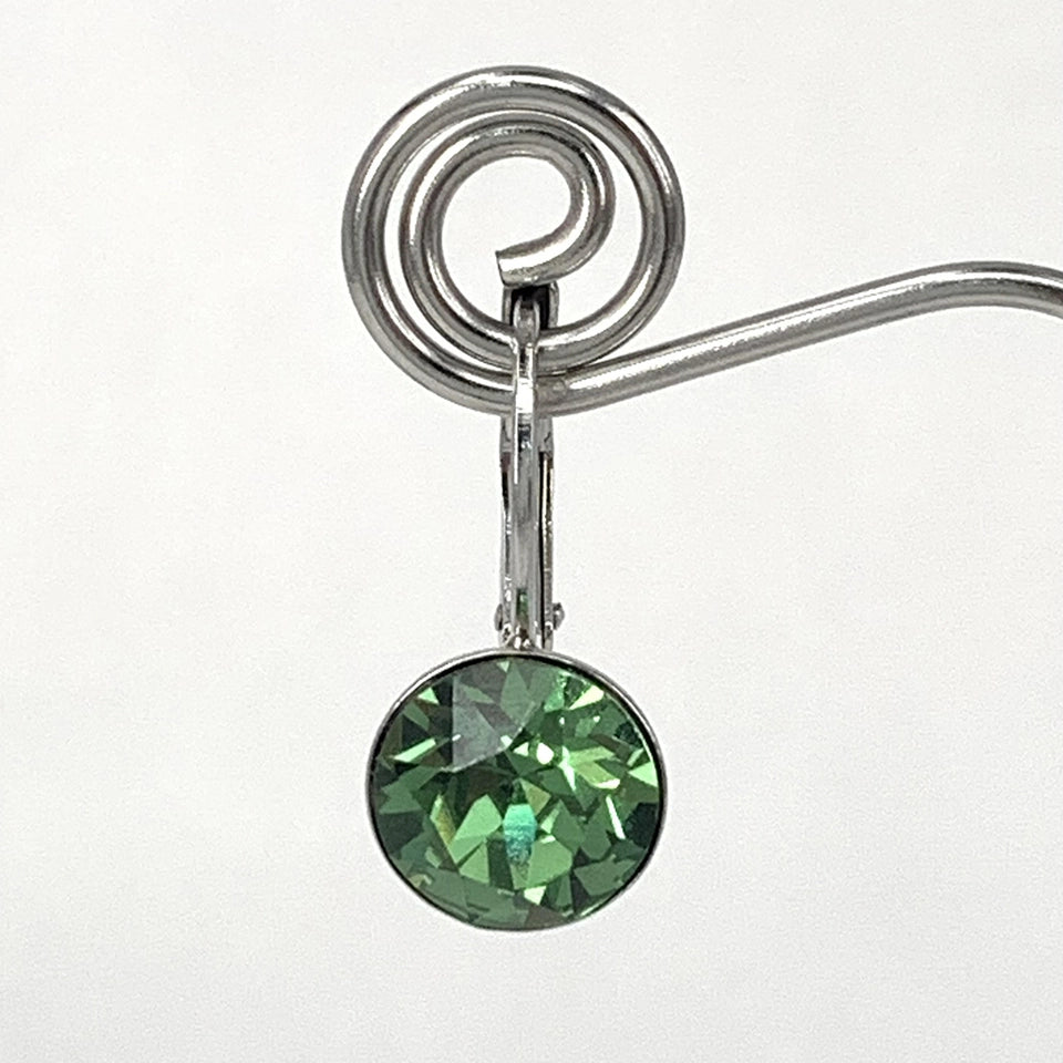 Isa Dambeck 9mm Swarovski Stone Silver Earrings Assorted Colours Earrings