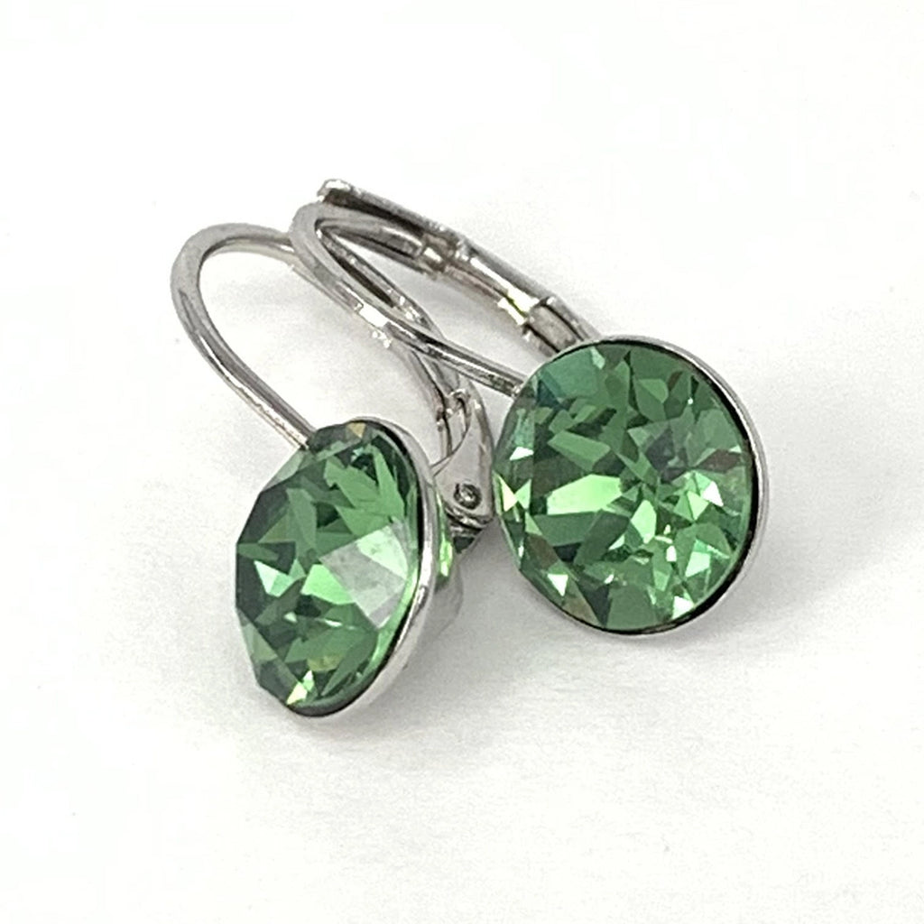 Isa Dambeck 9mm Swarovski Stone Silver Earrings Assorted Colours Earrings