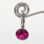 Isa Dambeck 9mm Swarovski Stone Silver Earrings Assorted Colours Earrings