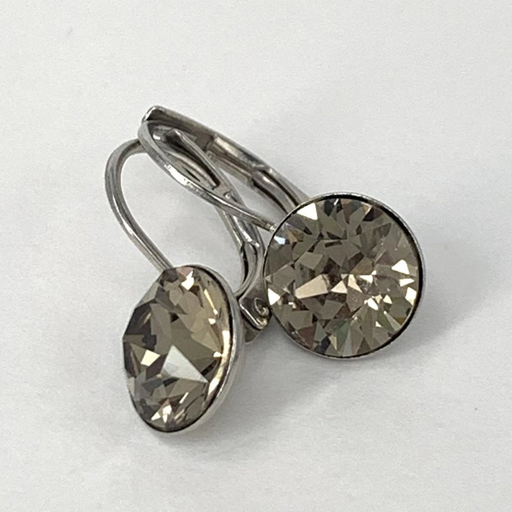 Isa Dambeck 9mm Swarovski Stone Silver Earrings Assorted Colours Earrings