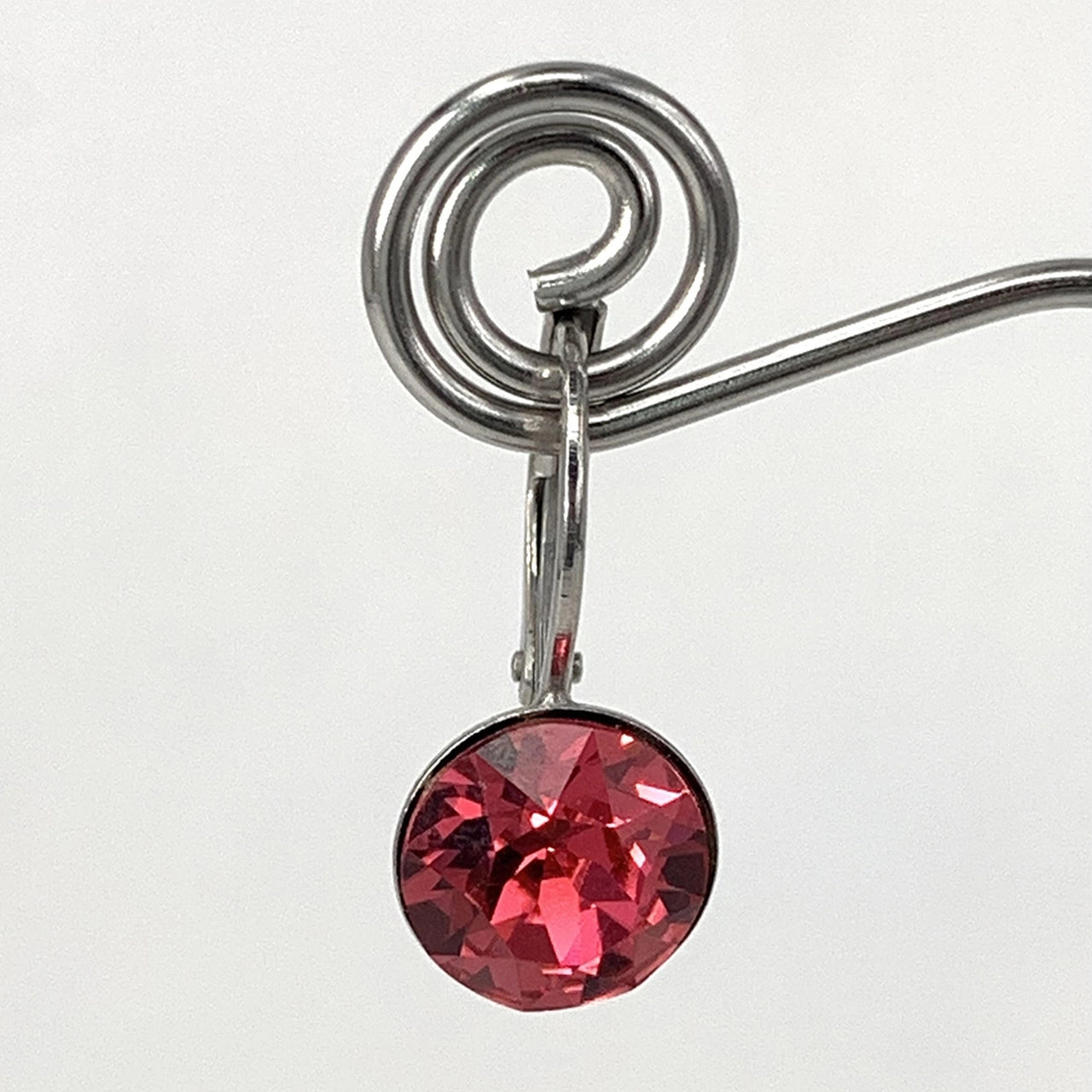 Isa Dambeck 9mm Swarovski Stone Silver Earrings Assorted Colours Earrings