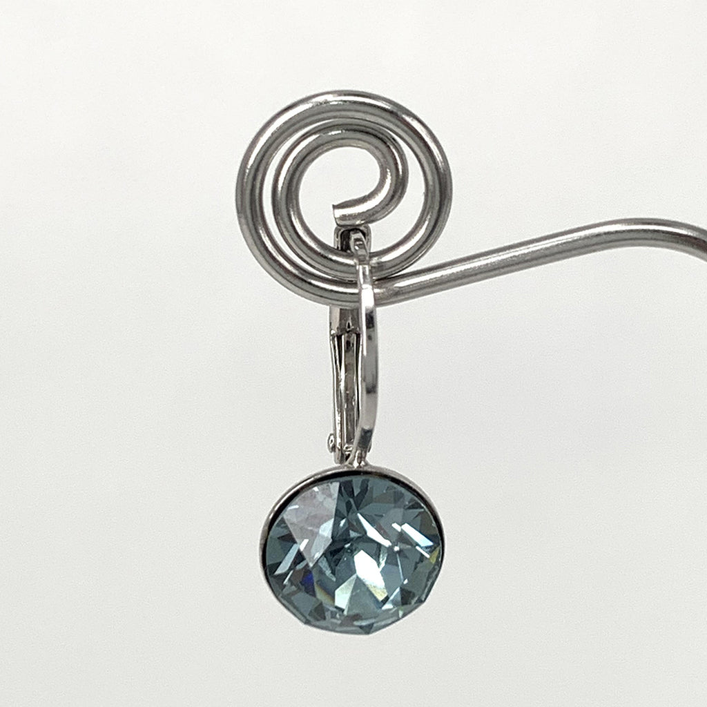 Isa Dambeck 9mm Swarovski Stone Silver Earrings Assorted Colours Earrings