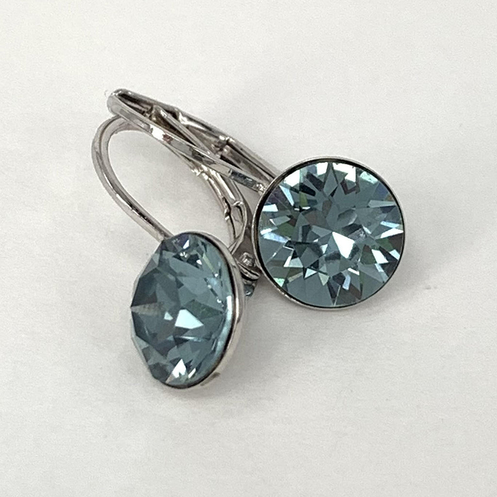 Isa Dambeck 9mm Swarovski Stone Silver Earrings Assorted Colours Earrings