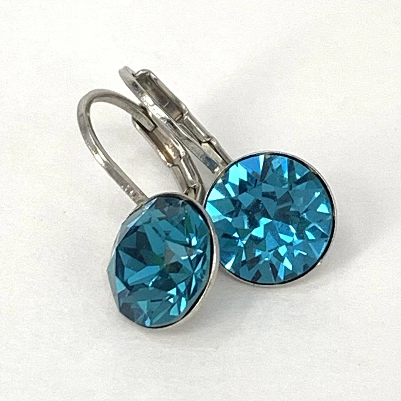Isa Dambeck 9mm Swarovski Stone Silver Earrings Assorted Colours Earrings