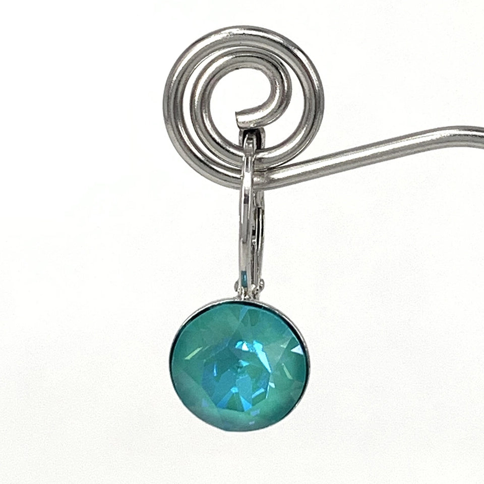 Isa Dambeck 9mm Swarovski Stone Silver Earrings Assorted Colours Earrings