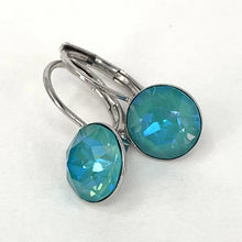 Load image into Gallery viewer, Isa Dambeck 9mm Swarovski Stone Silver Earrings Assorted Colours Earrings