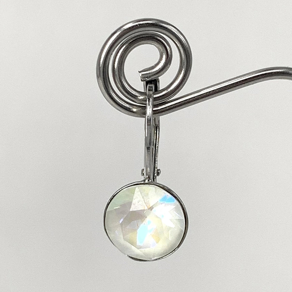 Isa Dambeck 9mm Swarovski Stone Silver Earrings Assorted Colours Earrings