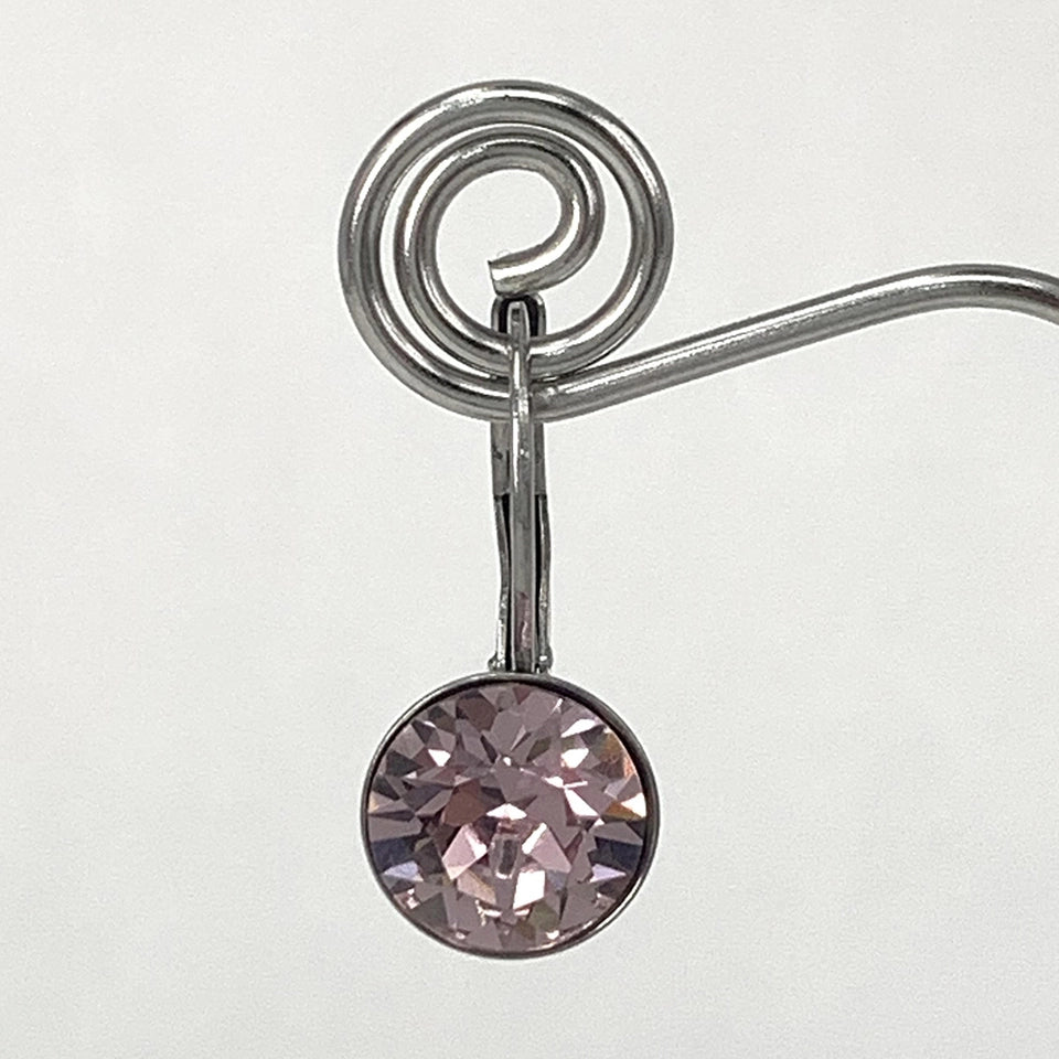 Isa Dambeck 9mm Swarovski Stone Silver Earrings Assorted Colours Earrings