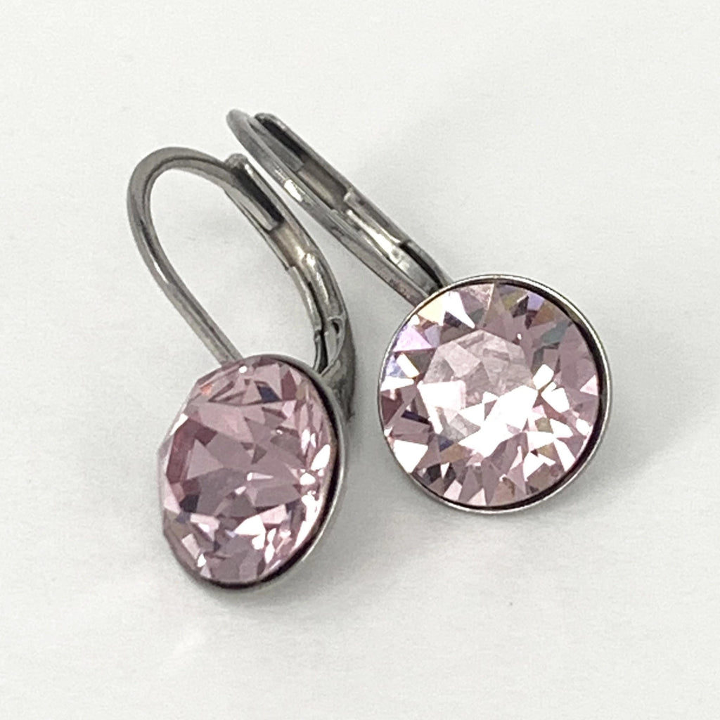 Isa Dambeck 9mm Swarovski Stone Silver Earrings Assorted Colours Earrings