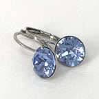 Isa Dambeck 9mm Swarovski Stone Silver Earrings Assorted Colours Earrings