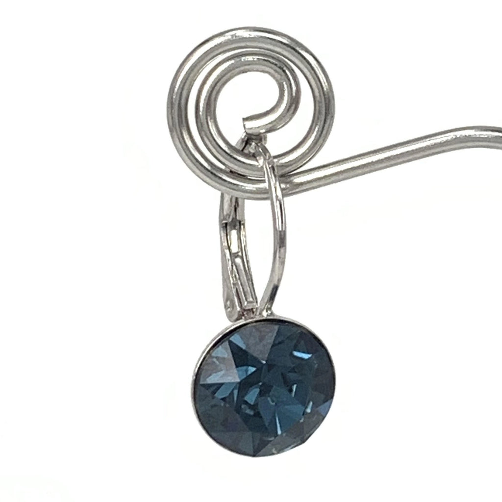 Isa Dambeck 9mm Swarovski Stone Silver Earrings Assorted Colours Earrings