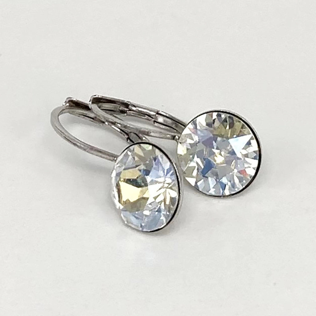 Isa Dambeck 9mm Swarovski Stone Silver Earrings Assorted Colours Earrings
