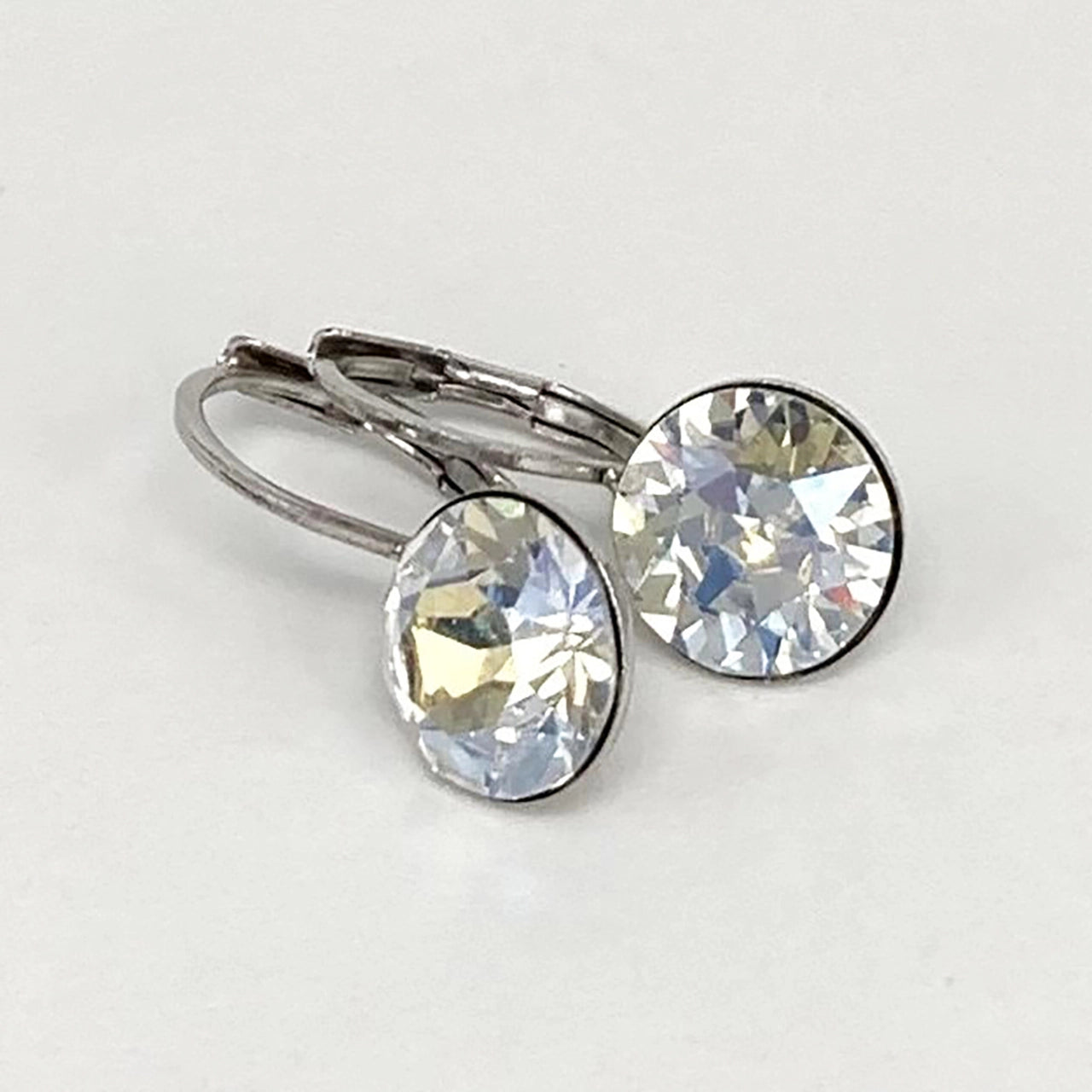 Isa Dambeck 9mm Swarovski Stone Silver Earrings Assorted Colours Earrings