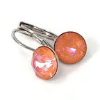 Isa Dambeck 9mm Swarovski Stone Silver Earrings Assorted Colours Earrings