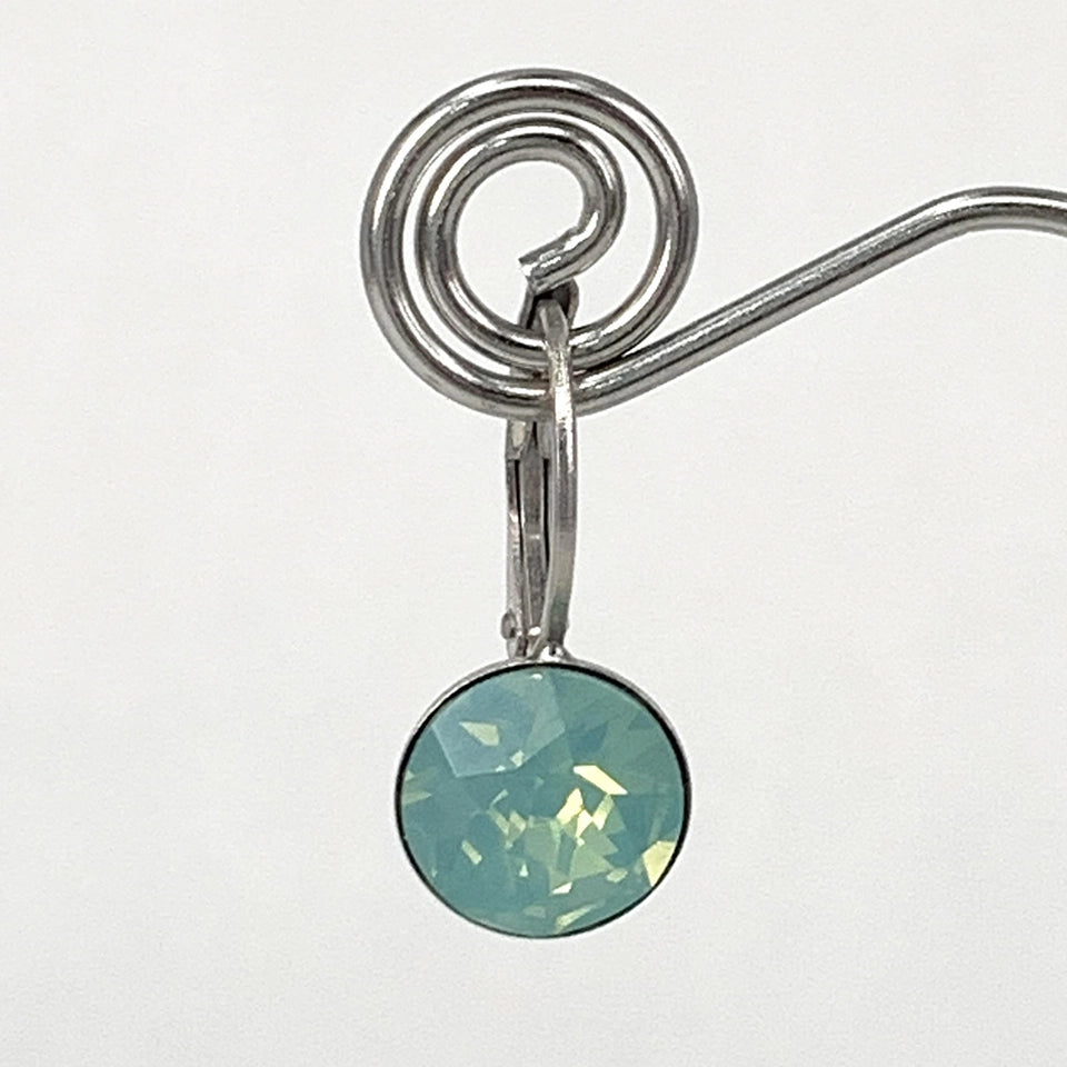 Isa Dambeck 9mm Swarovski Stone Silver Earrings Assorted Colours Earrings