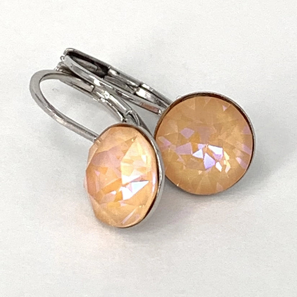 Isa Dambeck 9mm Swarovski Stone Silver Earrings Assorted Colours Earrings