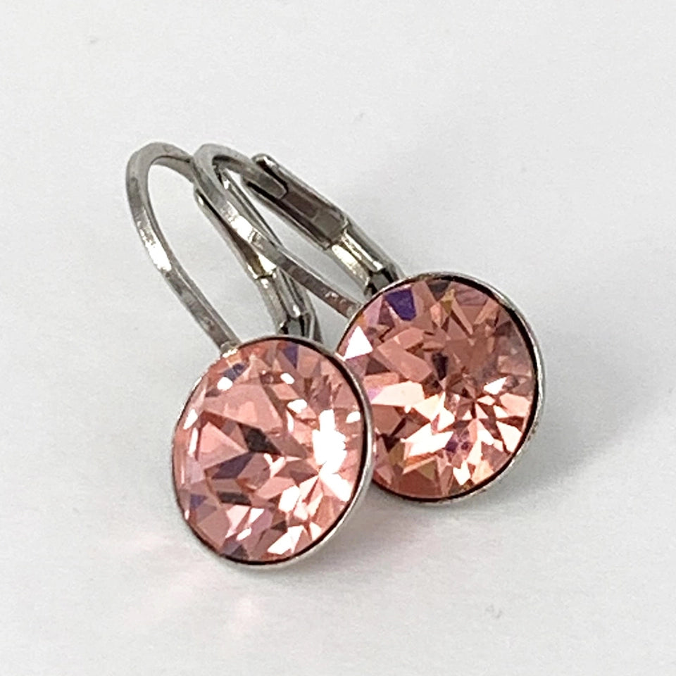 Isa Dambeck 9mm Swarovski Stone Silver Earrings Assorted Colours Earrings