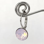 Isa Dambeck 9mm Swarovski Stone Silver Earrings Assorted Colours Earrings