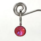 Isa Dambeck 9mm Swarovski Stone Silver Earrings Assorted Colours Earrings