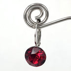 Isa Dambeck 9mm Swarovski Stone Silver Earrings Assorted Colours Earrings