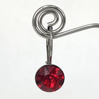 Isa Dambeck 9mm Swarovski Stone Silver Earrings Assorted Colours Earrings