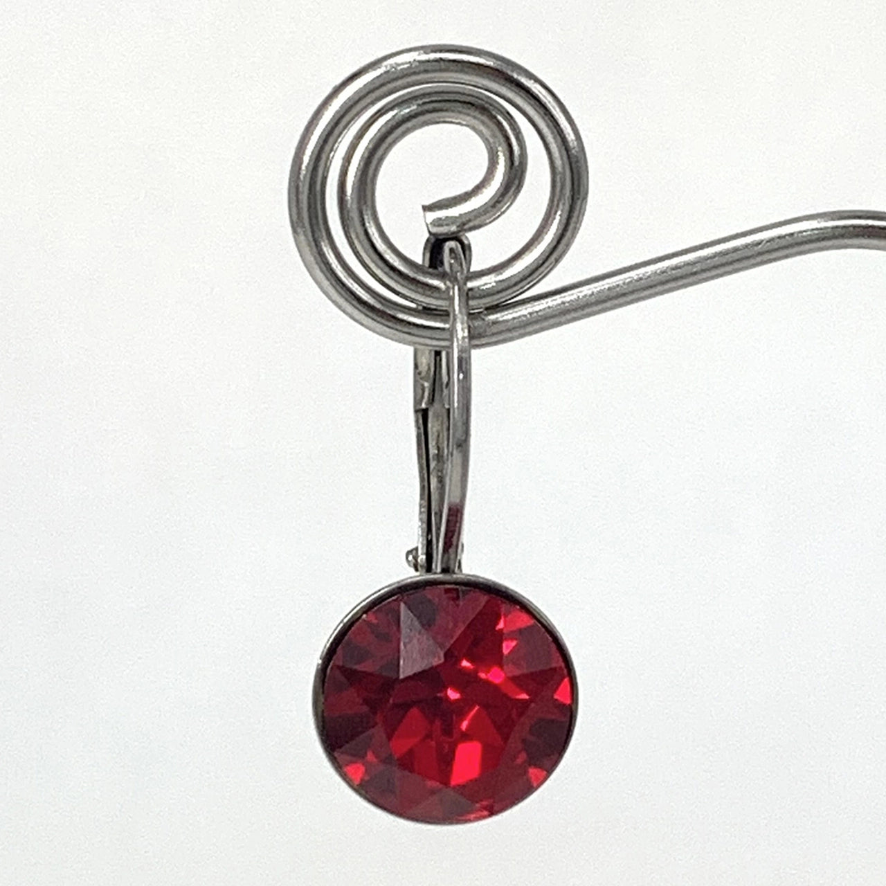 Isa Dambeck 9mm Swarovski Stone Silver Earrings Assorted Colours Earrings