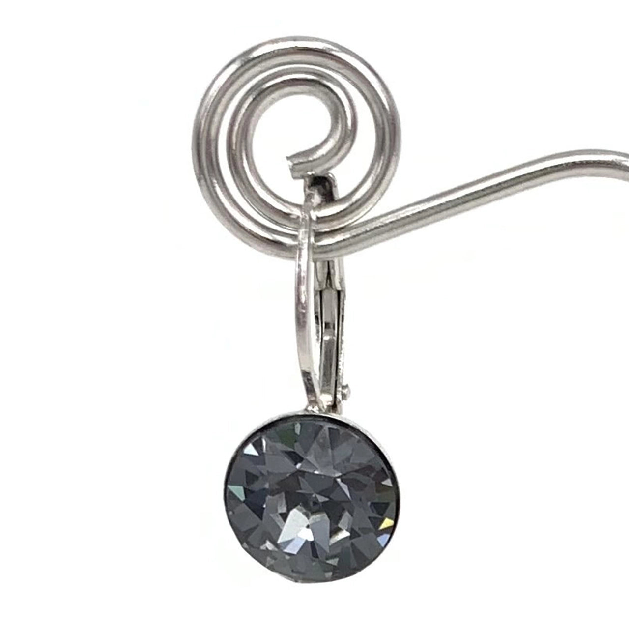 Isa Dambeck 9mm Swarovski Stone Silver Earrings Assorted Colours Earrings