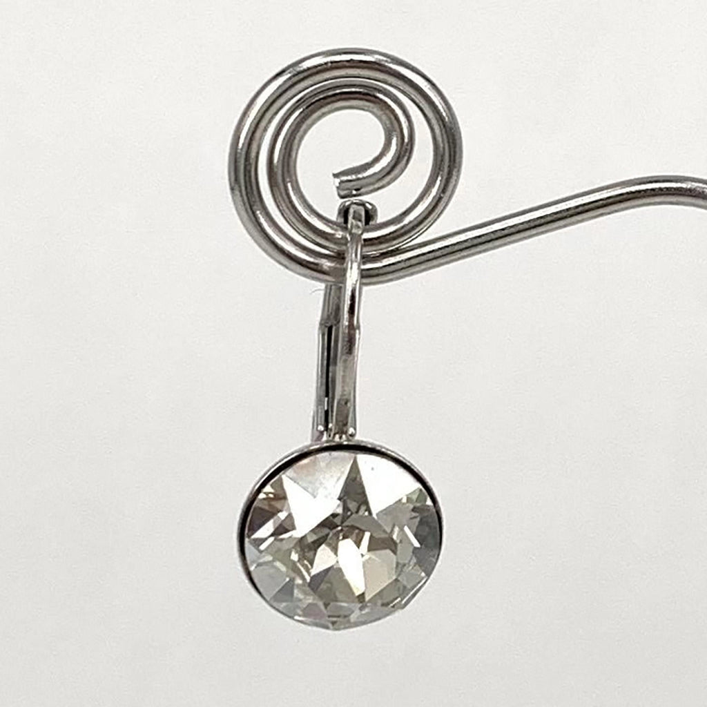 Isa Dambeck 9mm Swarovski Stone Silver Earrings Assorted Colours Earrings