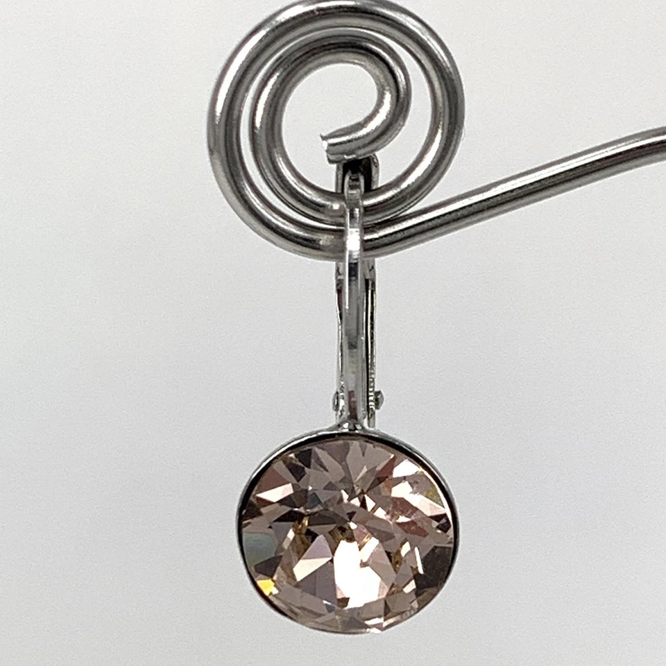 Isa Dambeck 9mm Swarovski Stone Silver Earrings Assorted Colours Earrings