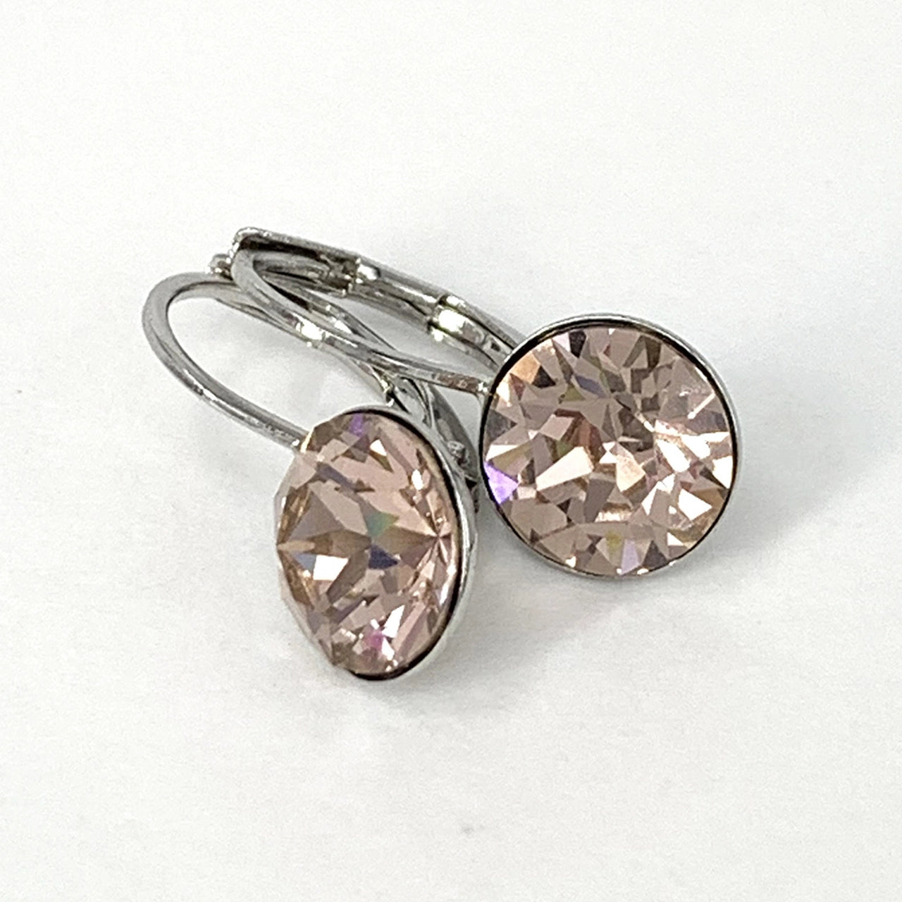 Isa Dambeck 9mm Swarovski Stone Silver Earrings Assorted Colours Earrings