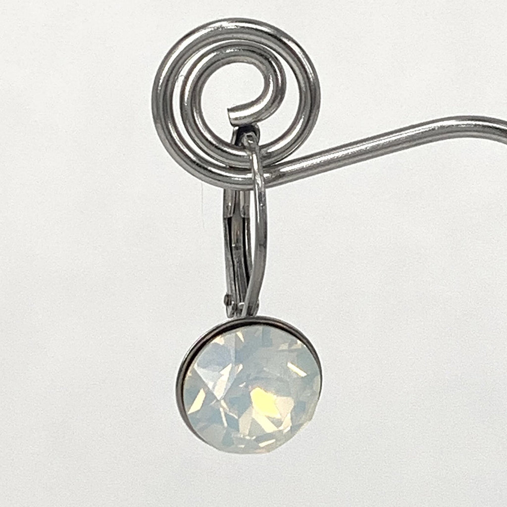 Isa Dambeck 9mm Swarovski Stone Silver Earrings Assorted Colours Earrings