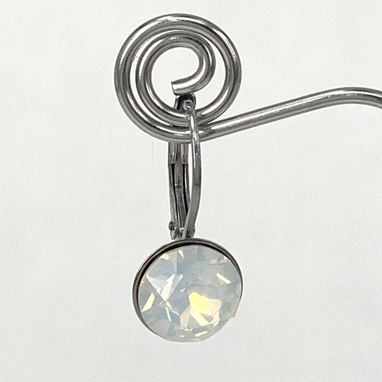 Isa Dambeck 9mm Swarovski Stone Silver Earrings Assorted Colours Earrings