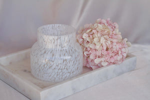 Frost White Mushroom Glass Candle