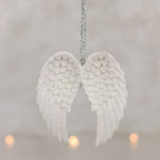 Double Angel Wing Glitter Decoration