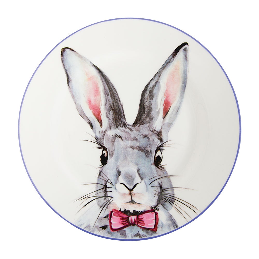 Blue Bunny Ceramic Plate