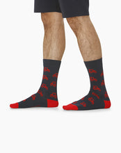 Load image into Gallery viewer, M Tractor Navy Bamboo Sock 7-11